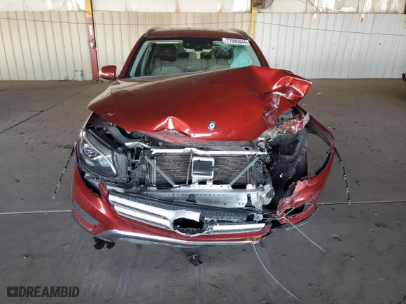 2017 Mercedes-Benz GLC with VIN WDC0G4JB7HF114342, listed as a Copart auction lot 77095044 with 0 mi miles and Salvage Title. Bid and sale history available at carsss.com. Image 5.