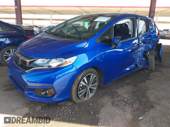2019 Honda Fit EX with VIN 3HGGK5H83KM715128, listed as a IAAI auction lot 42714559 with 55,855 mi miles and . Bid and sale history available at DreamBid. Image 2.