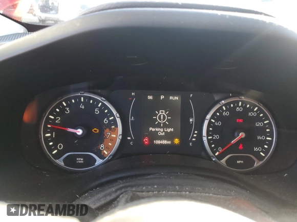 2016 Jeep Renegade Sport with VIN ZACCJAAT6GPE36896, listed as a Copart auction lot 45937515 with 109,468 mi miles and Salvage Title. Bid and sale history available at DreamBid. Image 9.