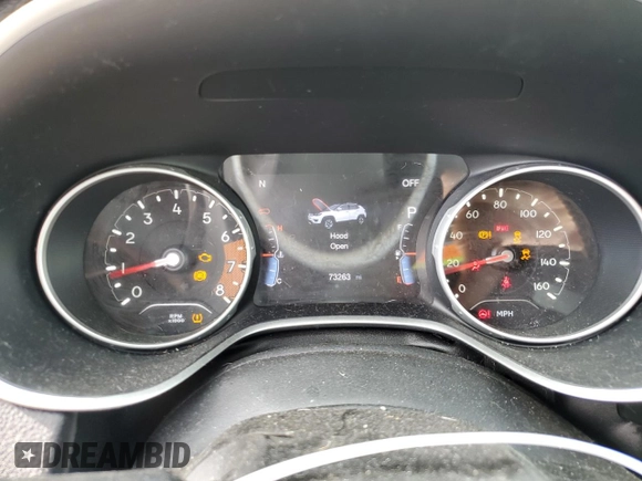 2018 Jeep Compass Limited with VIN 3C4NJDCB6JT190608, listed as a Copart auction lot 59131785 with 73,263 mi miles and Salvage title. Bid and sale history available at DreamBid. Image 9.
