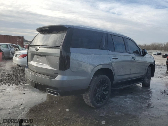 2021 Cadillac Escalade Premium Luxury with VIN 1GYS4BKL8MR197141, listed as a Copart auction lot 41915145 with 104,603 mi miles and Salvage Title. Bid and sale history available at carsss.com. Image 3.