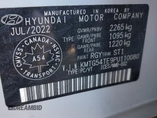 2023 Genesis G70 3.3T z VIN KMTG54TE9PU110080, wystawiony jako Copart lot #48878795 z przebiegiem 37 955 mil mil oraz Szkody całkowita. Historia ofert i sprzedaży dostępna na DreamBid. Obrazek 13.