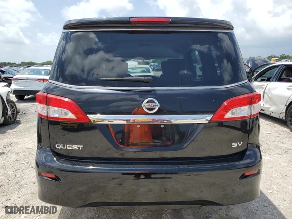 2016 Nissan Quest SV with VIN JN8AE2KP7G9156185, listed as a Copart auction lot 65532073 with 61,603 mi miles. Bid and sale history available at carsss.com. Image 6.