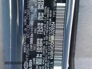 2024 Hyundai Ioniq 5 SE z VIN KM8KMDDF6RU329354, wystawiony jako Copart lot #84588854 z przebiegiem 1 353 mil mil oraz Szkoda całkowita • Salvage title. Historia ofert i sprzedaży dostępna na DreamBid. Obrazek 12.