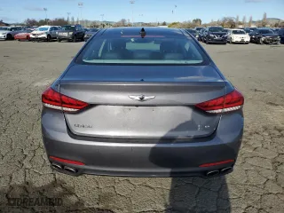 2015 Hyundai Genesis 5.0L with VIN KMHGN4JF0FU072937, listed as a Copart auction lot 47701725 with 57,081 mi miles and Salvage Title. Bid and sale history available at carsss.com. Image 6.
