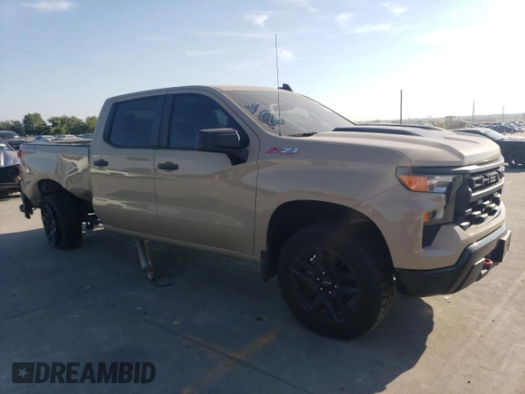 2022 Chevrolet Silverado 1500 Custom Trail Boss with VIN 3GCPDCED8NG613390, listed as a Copart auction lot 71494664 with 57,928 mi miles and Salvage Title. Bid and sale history available at DreamBid. Image 4.