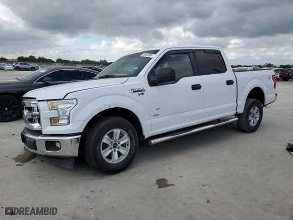 2017 Ford F-150 XL with VIN 1FTEW1CG7HFA47697, listed as a Copart auction lot 80430904 with 129,423 mi miles and Salvage Title. Bid and sale history available at carsss.com. Image 1.