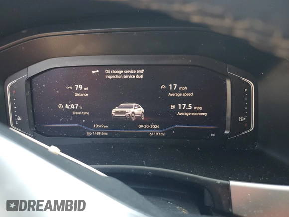 2023 Volkswagen Atlas SE with VIN 1V2JE2CA6PC204816, listed as a Copart auction lot 72651884 with 61,197 mi miles and Salvage title. Bid and sale history available at DreamBid. Image 9.