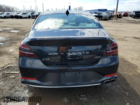 2023 Genesis G70 2.0T z VIN KMTG34TA4PU121426, wystawiony jako Copart lot #52968245 z przebiegiem 27 888 mil mil oraz Tytuł czysty. Historia ofert i sprzedaży dostępna na DreamBid. Obrazek 6.