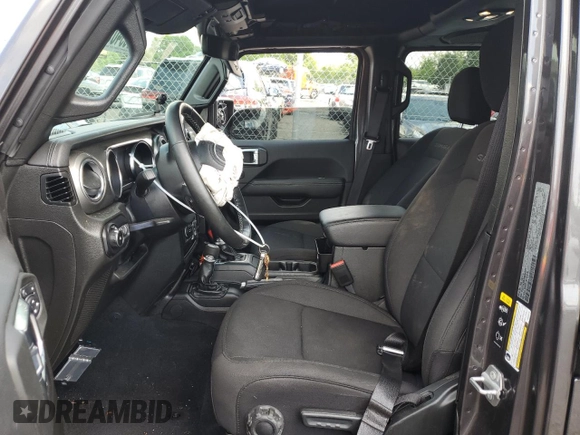 2022 Jeep Wrangler Unlimited Sahara with VIN 1C4HJXENXNW244773, listed as a Copart auction lot 59694095 with 21,871 mi miles and Salvage title. Bid and sale history available at DreamBid. Image 7.