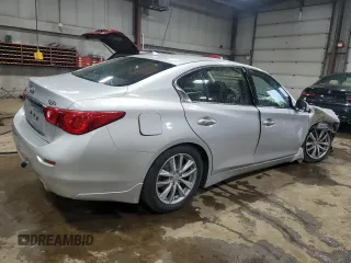 2015 Infiniti Q50 with VIN JN1BV7AR8FM400621, listed as a Copart auction lot 51675905 with 118,067 mi miles and Salvage title. Bid and sale history available at DreamBid. Image 3.