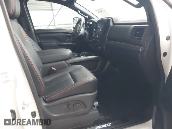 2024 Nissan Titan Pro-4X with VIN 1N6AA1EDXRN105077, listed as a IAAI auction lot 41545734 with 8,505 mi miles and . Bid and sale history available at DreamBid. Image 5.