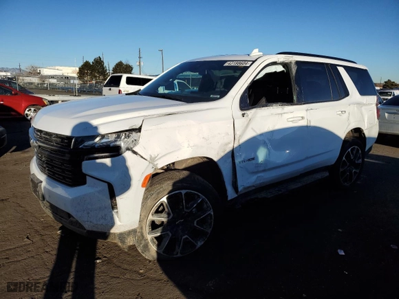 2023 Chevrolet Tahoe RST with VIN 1GNSKRKD9PR164562, listed as a Copart auction lot 43188604 with 34,154 mi miles. Bid and sale history available at carsss.com. Image 1.