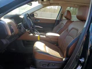 2023 Nissan Pathfinder Platinum with VIN 5N1DR3DH9PC249135, listed as a Copart auction lot 87843415 with 16,796 mi miles and Salvage title. Bid and sale history available at DreamBid. Image 7.