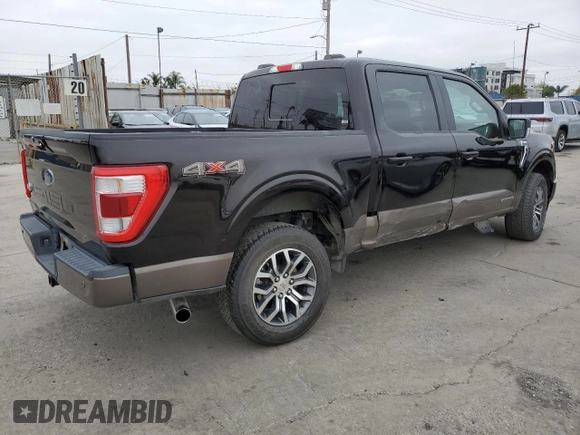 2021 Ford F-150 XL with VIN 1FTFW1ED4MFA04985, listed as a Copart auction lot 55450375 with 47,341 mi miles and Salvage Title. Bid and sale history available at carsss.com. Image 3.