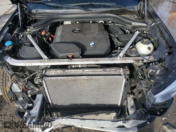 2020 BMW X4 xDrive30i with VIN 5UX2V1C01L9B30138, listed as a Copart auction lot 46612965 with 59,493 mi miles and Salvage Title. Bid and sale history available at carsss.com. Image 12.
