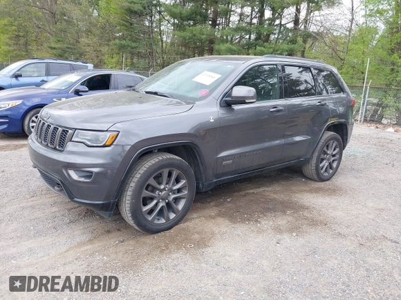 2016 Jeep Grand Cherokee Limited 75th Anniversary with VIN 1C4RJFBG6GC399099, listed as a IAAI auction lot 42148866 with 139,969 mi miles and . Bid and sale history available at DreamBid. Image 2.