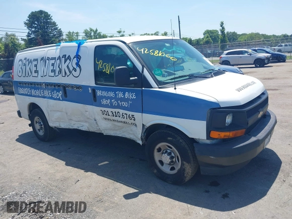 2017 Chevrolet Express Cargo with VIN 1GCWGAFF4H1337414, listed as a IAAI auction lot 42581060 with 196,182 mi miles and . Bid and sale history available at DreamBid. Image 1.