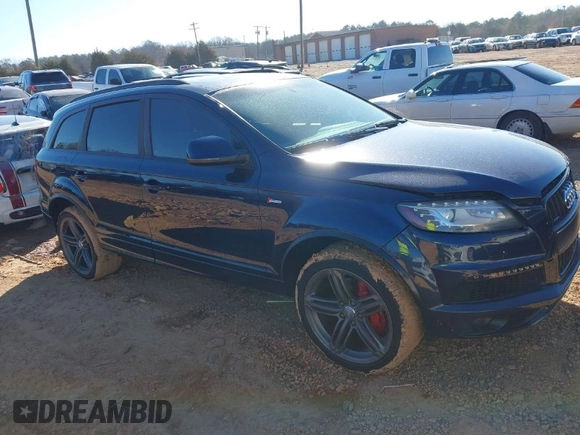2014 Audi Q7 3.0T S line Prestige with VIN WA1DGAFEXED018456, listed as a IAAI auction lot 41705494 with 114,760 mi miles. Bid and sale history available at carsss.com. Image 1.