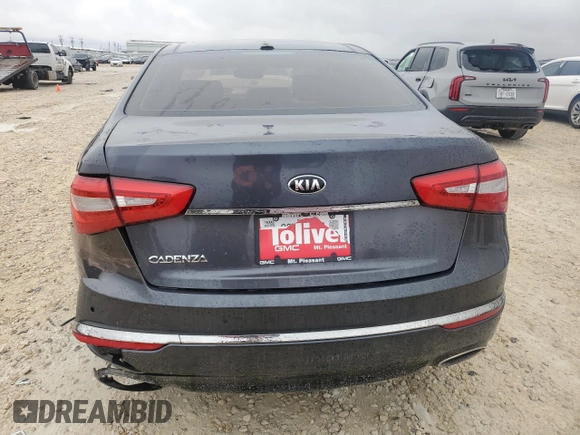 2015 Kia Cadenza Premium with VIN KNALN4D73F5196876, listed as a Copart auction lot 83203234 with 68,439 mi miles and Salvage Title. Bid and sale history available at carsss.com. Image 6.