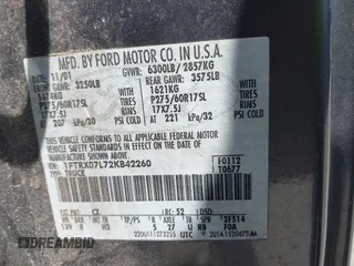 2002 Ford F-150 XL with VIN 1FTRX07L72KB42260, listed as a IAAI auction lot 42288657 with Not provided miles and . Bid and sale history available at DreamBid. Image 9.
