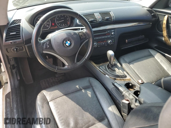 2011 BMW 1 Series 128i with VIN WBAUP9C55BVL89682, listed as a Copart auction lot 59177385 with 131,327 mi miles and Salvage title. Bid and sale history available at DreamBid. Image 8.