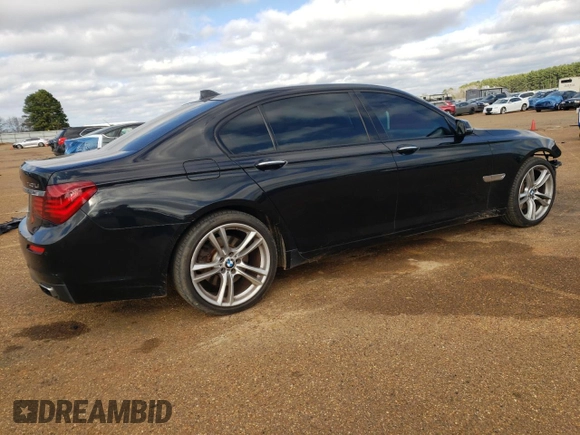 2015 BMW 7 Series 740Li with VIN WBAYE4C55FD947147, listed as a Copart auction lot 43274705 with 194,914 mi miles and Salvage Title. Bid and sale history available at DreamBid. Image 3.