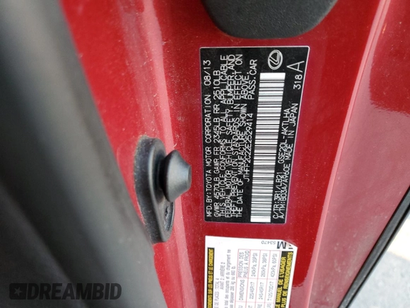 2014 Lexus IS 250 C z VIN JTHFF2C22E2529414, wystawiony jako Copart lot #80484964 z przebiegiem 118 997 mil mil oraz Czysty tytuł • Clean title. Historia ofert i sprzedaży dostępna na DreamBid. Obrazek 13.