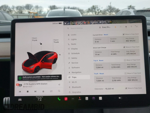 2022 Tesla Model 3 Performance with VIN 5YJ3E1ECXNF329188, listed as a IAAI auction lot 41308371 with 15,220 mi miles and . Bid and sale history available at DreamBid. Image 16.
