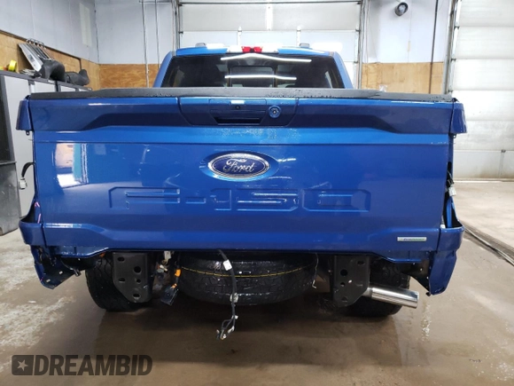 2022 Ford F-150 XL with VIN 1FTEW1EP4NFB90096, listed as a Copart auction lot 50309435 with 38,227 mi miles and Salvage Title. Bid and sale history available at carsss.com. Image 6.