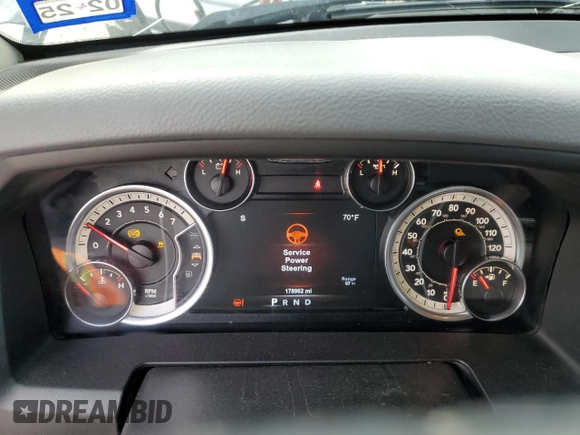 2018 Ram 1500 Big Horn with VIN 1C6RR6LTXJS160907, listed as a Copart auction lot 42690995 with 178,962 mi miles and Salvage title. Bid and sale history available at DreamBid. Image 9.