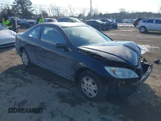 2005 Honda Civic Cpe VP with VIN 1HGEM21165L052284, listed as a IAAI auction lot 41342086 with 186,513 mi miles. Bid and sale history available at carsss.com. Image 1.