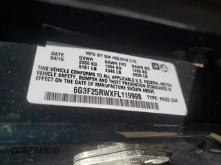 2015 Chevrolet SS z VIN 6G3F25RWXFL119998, wystawiony jako Copart lot #73978534 z przebiegiem Nie podano mil oraz Szkoda całkowita • Salvage title. Historia ofert i sprzedaży dostępna na DreamBid. Obrazek 13.