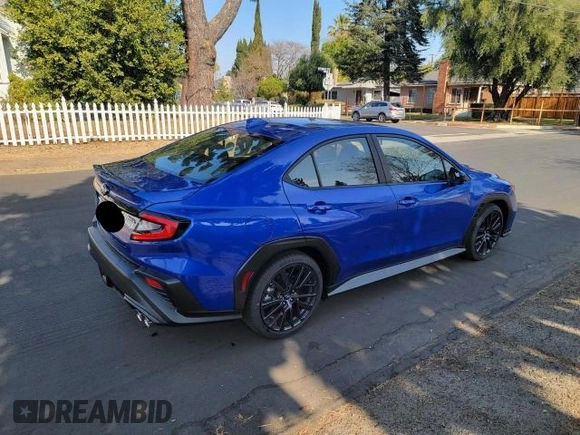 2023 Subaru WRX Premium with VIN JF1VBAH61P8802119, listed as a Copart auction lot 42080955 with 197 mi miles and Salvage title. Bid and sale history available at DreamBid. Image 4.