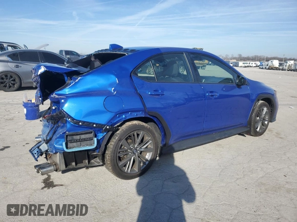 2024 Subaru WRX with VIN JF1VBAB66R9804762, listed as a Copart auction lot 43208755 with 7,561 mi miles and Salvage Title. Bid and sale history available at carsss.com. Image 3.