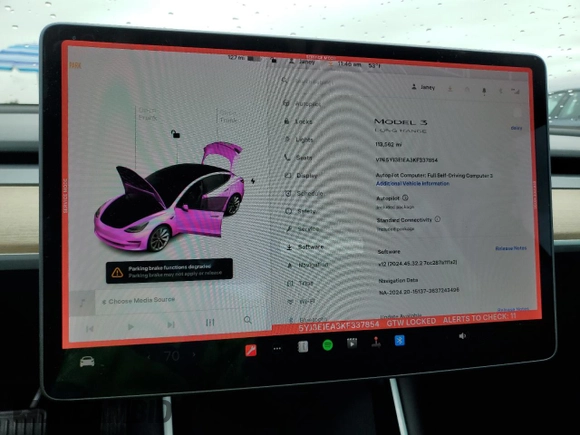 2019 Tesla Model 3 Mid Range z VIN 5YJ3E1EA3KF337854, wystawiony jako Copart lot #48472855 z przebiegiem 113 562 mil mil oraz Szkoda całkowita • Salvage title. Historia ofert i sprzedaży dostępna na DreamBid. Obrazek 9.
