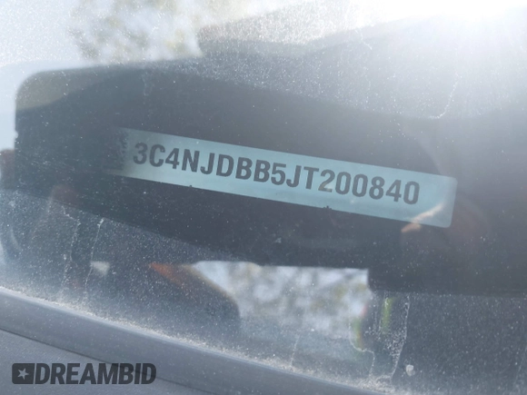 2018 Jeep Compass Latitude with VIN 3C4NJDBB5JT200840, listed as a IAAI auction lot 42557660 with 39,489 mi miles and . Bid and sale history available at DreamBid. Image 17.
