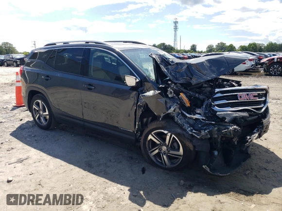 2020 GMC Terrain SLT with VIN 3GKALPEV7LL146223, listed as a Copart auction lot 61415765 with 100,654 mi miles and Salvage title. Bid and sale history available at DreamBid. Image 4.