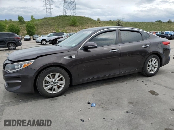 2018 Kia Optima LX with VIN KNAGT4L32J5238470, listed as a Copart auction lot 59335025 with 134,232 mi miles and Salvage title. Bid and sale history available at DreamBid. Image 1.