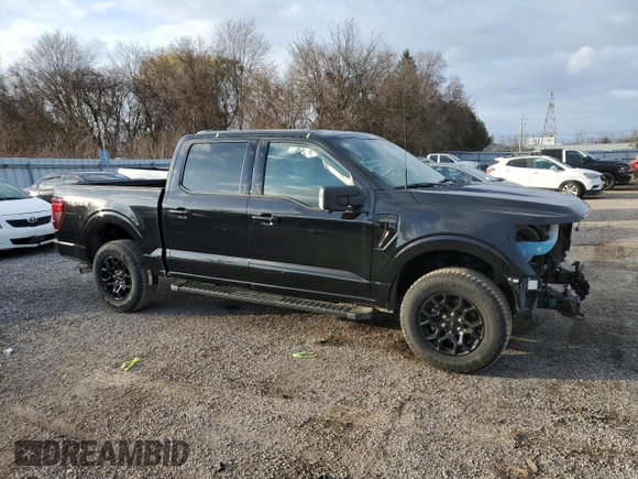 2024 Ford F-150 XLT with VIN 1FTEW3LP8RKD69396, listed as a Copart auction lot 82775784 with 831 mi miles and Salvage Title. Bid and sale history available at carsss.com. Image 4.