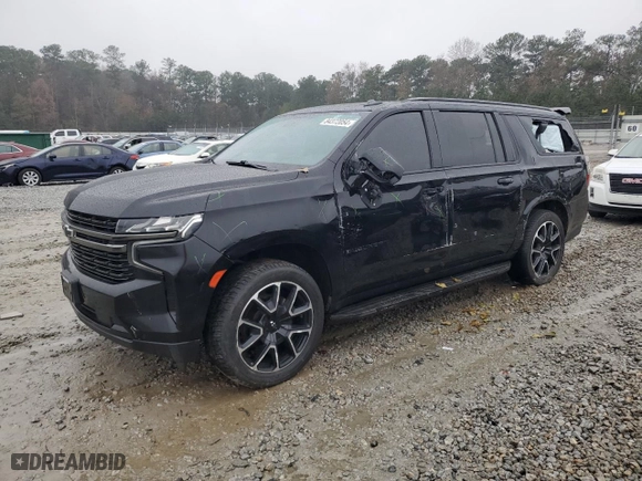 2021 Chevrolet Suburban RST with VIN 1GNSKEKD4MR210450, listed as a Copart auction lot 84372054 with 98,560 mi miles and Salvage Title. Bid and sale history available at carsss.com. Image 1.