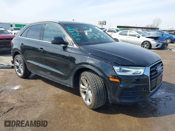 2016 Audi Q3 Premium Plus with VIN WA1EFCFS9GR018740, listed as a IAAI auction lot 41564117 with 38,303 mi miles. Bid and sale history available at carsss.com. Image 1.
