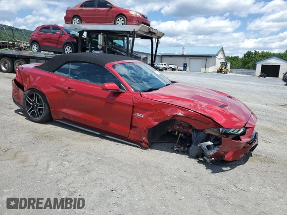 2022 Ford Mustang GT Premium with VIN 1FATP8FF1N5131263, listed as a Copart auction lot 59709614 with 3,692 mi miles and Salvage title. Bid and sale history available at DreamBid. Image 4.