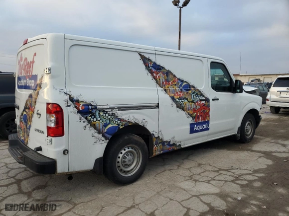 2020 Nissan NV Cargo SV with VIN 1N6BF0KM9LN802171, listed as a Copart auction lot 42861455 with 58745 miles and Salvage Title. Bid and sale history available at carsss.com. Image 3.