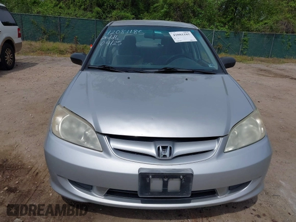 2005 Honda Civic VP with VIN 1HGES16395L004272, listed as a IAAI auction lot 42081185 with 190,587 mi miles and . Bid and sale history available at DreamBid. Image 13.