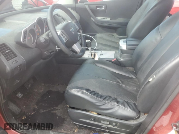 2007 Nissan Murano SE with VIN JN8AZ08W97W650878, listed as a Copart auction lot 56858545 with 123,304 mi miles and Salvage title. Bid and sale history available at DreamBid. Image 7.