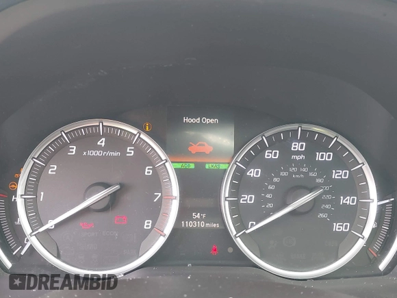 2016 Acura MDX w/Advance with VIN 5FRYD4H98GB002803, listed as a IAAI auction lot 41544124 with 110,310 mi miles. Bid and sale history available at carsss.com. Image 7.