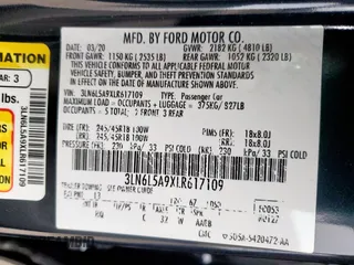 2020 Lincoln MKZ Standard с VIN 3LN6L5A9XLR617109, выставлен на аукционе Copart как лот 59097275 с пробегом 58 954 миль миль и Списание • Salvage title. История ставок и продаж доступна на DreamBid. Изображение 13.