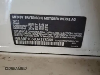 2018 BMW 3 Series 330e iPerformance with VIN WBA8E1C59JA178368, listed as a Copart auction lot 77841454 with 99,043 mi miles and Clean Title. Bid and sale history available at carsss.com. Image 12.