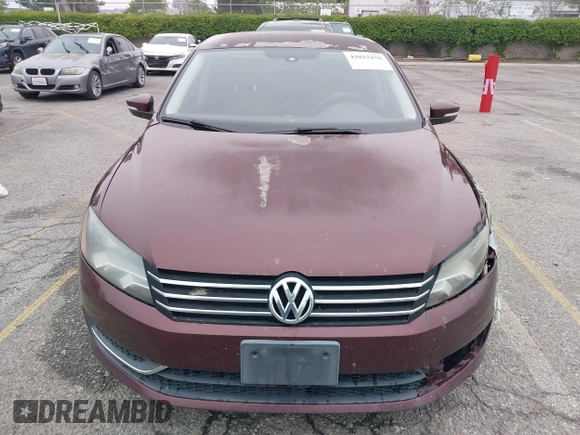 2013 Volkswagen Passat Wolfsburg Edition with VIN 1VWAP7A38DC136413, listed as a IAAI auction lot 42022470 with 265,221 mi miles. Bid and sale history available at carsss.com. Image 12.